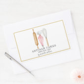 Bäckerei Konditorei Koch Aquarellfarben Backhilfsm Rechteckiger Aufkleber (Umschlag)