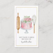 Bäckerei Konditorei Koch Aquarellfarben Backhilfsm Visitenkarte (Vorderseite)