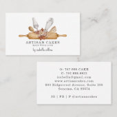 Bäckerei Konditorei Koch Aquarellfarben Backhilfsm Visitenkarte (Vorne/Hinten)