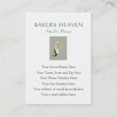 Bäckerei, Konditorei, Koch, Bäcker, Restaurant, Kü Visitenkarte (Rückseite)