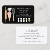 Bäckerei Konditorei Koch Bäcker Tools Black Loyalt Treuekarte (Vorne/Hinten)