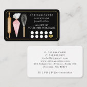 Bäckerei Konditorei Koch Bäcker Tools Black Loyalt Treuekarte (Vorne/Hinten)