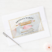 Bäckerei Konditorei Koch Bäcker Tools Business Rec Rechteckiger Aufkleber (Umschlag)