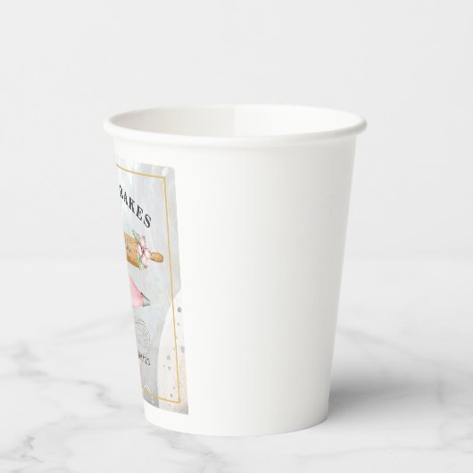 Bäckerei Konditorei Koch Bäcker Tools Napkins Pappbecher (Links)