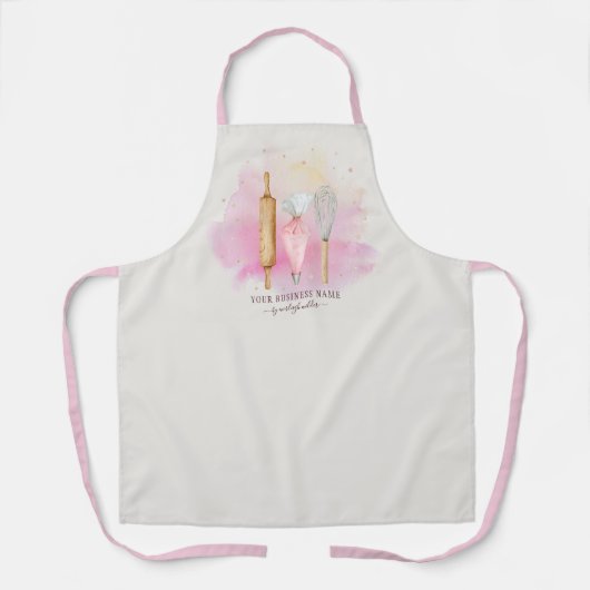 Bäckerei Konditorei Koch Bäcker Utensitis Rosa Schürze (Vorderseite)