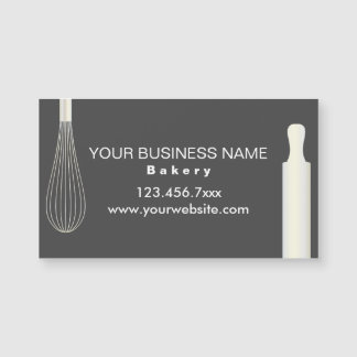 Bäckerei Konditorei Koch Backpacking Visitenkarten Magnetkarte