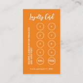 Bäckerei Konditorei Koch Backtriebmittel Orange Treuekarte (Rückseite)