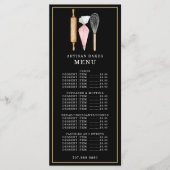 Bäckerei Konditorei Koch Backutensid Schwarz Menükarte (Vorderseite)