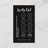 Bäckerei Konditorei Koch Backutensid Schwarz Treuekarte (Rückseite)