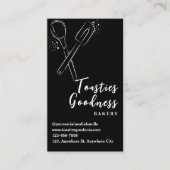 Bäckerei Konditorei Koch Backutensid Schwarz Treuekarte (Vorderseite)