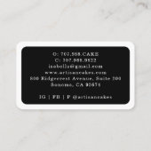 Bäckerei Konditorei Koch Backutensid Schwarz Visitenkarte (Rückseite)