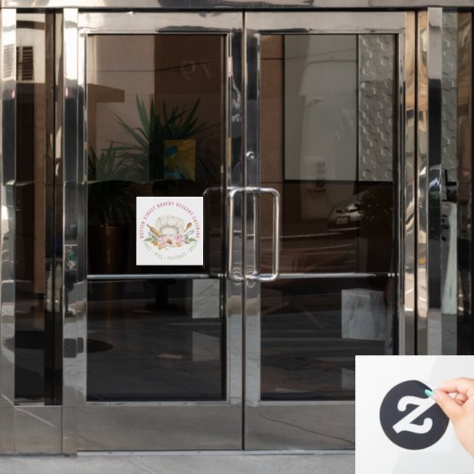 Bäckerei Konditorei Koch Backutensien Wasserfarben Fensteraufkleber (Büro Tür)