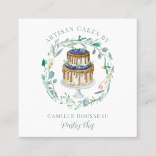 Bäckerei Konditorei Koch Baker Square Business Car Quadratische Visitenkarte