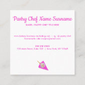 Bäckerei Konditorei Koch Berry Cheesecake Quadratische Visitenkarte (Rückseite)