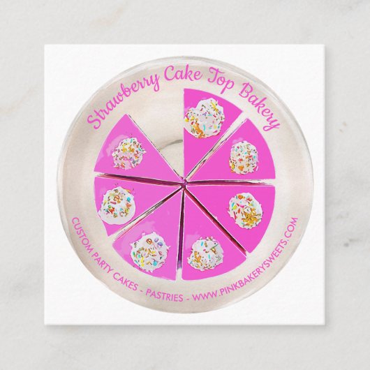 Bäckerei Konditorei Koch Berry Cheesecake Quadratische Visitenkarte (Vorderseite)