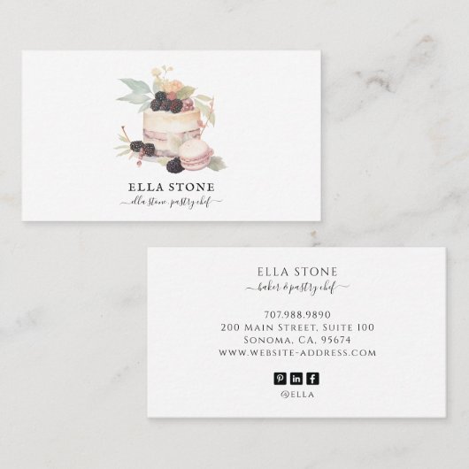 Bäckerei Konditorei Koch Catering Bäckerei Visitenkarte (Vorne/Hinten)