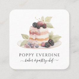 Bäckerei Konditorei Koch Catering Quadratische Visitenkarte