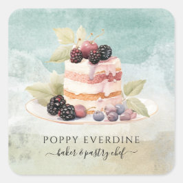 Bäckerei Konditorei Koch Catering Quadratischer Aufkleber