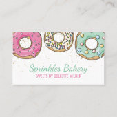 Bäckerei Konditorei Koch Catering Sprinkle Donuts Visitenkarte (Vorderseite)