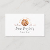 Bäckerei Konditorei Koch Cinnamon Roll Wasserfarbe Visitenkarte (Vorderseite)