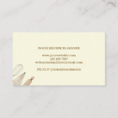 Bäckerei Konditorei Koch Creative Cake Beige Vanil Visitenkarte (Rückseite)