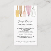 Bäckerei Konditorei Koch Creative Watercolor Cake  Visitenkarte (Rückseite)