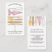 Bäckerei Konditorei Koch Creative Watercolor Cake  Visitenkarte (Vorne/Hinten)