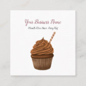 Bäckerei Konditorei Koch Cupcake Maker Square Busi Quadratische Visitenkarte (Vorderseite)