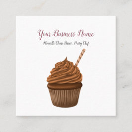 Bäckerei Konditorei Koch Cupcake Maker Square Busi Quadratische Visitenkarte