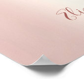 Bäckerei Konditorei Koch Cupcake Rose Gold Glitzer Poster (Ecke)