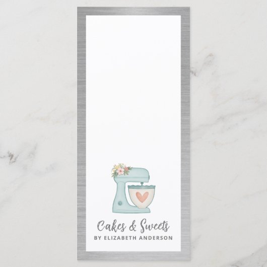 Bäckerei Konditorei Koch Dessert Menü Menükarte (Rückseite)