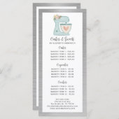 Bäckerei Konditorei Koch Dessert Menü Menükarte (Vorne/Hinten)