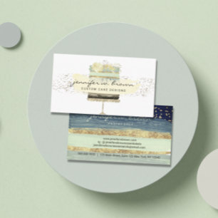 Bäckerei Konditorei Koch Gold Blume glitz Glattgla Visitenkarte