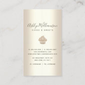 Bäckerei Konditorei Koch Gold Glam Glitzer Tropfen Visitenkarte (Rückseite)