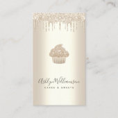 Bäckerei Konditorei Koch Gold Glam Glitzer Tropfen Visitenkarte (Vorderseite)