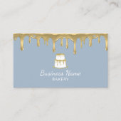 Bäckerei Konditorei Koch Gold Tropfen Kuchen Dusty Visitenkarte (Vorderseite)