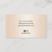 Bäckerei Konditorei Koch Gold Tropfkuchen Elfenbei Visitenkarte (Rückseite)