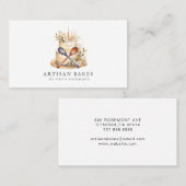 Bäckerei Konditorei Koch Kuchen Utensid Visitenkarte (Vorne/Hinten)