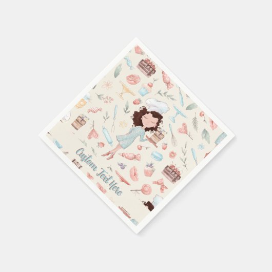 Bäckerei Konditorei Koch Kuchendekation Personalis Serviette (Ecke)