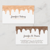 Bäckerei Konditorei Koch Moderne Backcreme Tropfen Visitenkarte (Vorne/Hinten)