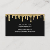 Bäckerei Konditorei Koch Moderner Goldener Tropfen Visitenkarte (Rückseite)