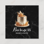 Bäckerei & Konditorei Koch Moderner Goldschmiedeko Quadratische Visitenkarte (Vorderseite)