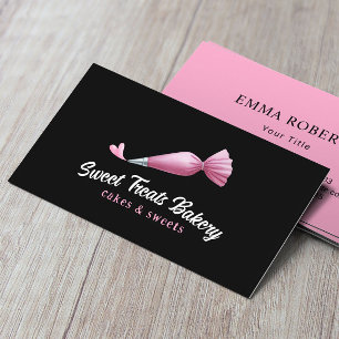 Bäckerei Konditorei Koch Niedlich Pink Rohrleitung Visitenkarte