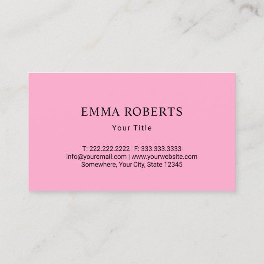 Bäckerei Konditorei Koch Niedlich Pink Rohrleitung Visitenkarte (Rückseite)