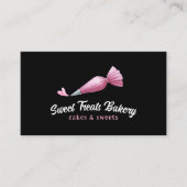 Bäckerei Konditorei Koch Niedlich Pink Rohrleitung Visitenkarte (Vorderseite)