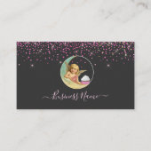 Bäckerei Konditorei Koch Pink Glitzer Visitenkarte (Vorderseite)