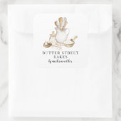 Bäckerei Konditorei Koch Quadratischer Aufkleber (Tasche)