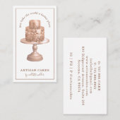 Bäckerei Konditorei Koch Rose Gold Glitzer Kuchen Visitenkarte (Vorne/Hinten)
