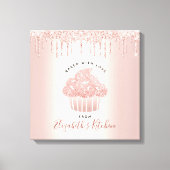 Bäckerei Konditorei Koch Rose Gold Glitzer Tropfen Leinwanddruck (Vorderseite)