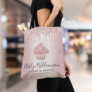 Bäckerei Konditorei Koch Rose Gold Glitzer Tropfen Tasche